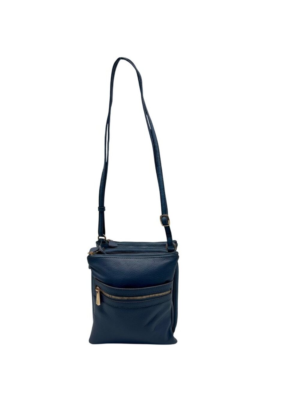 Gianni Bernini Blue Leather Crossbody Mini Bag